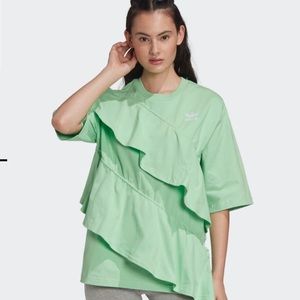 NWT Adidas Originals x J Koo Ruffle Shirt